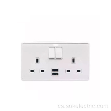 Bílé Zásuvky S Usb Zásuvkami A Spínači